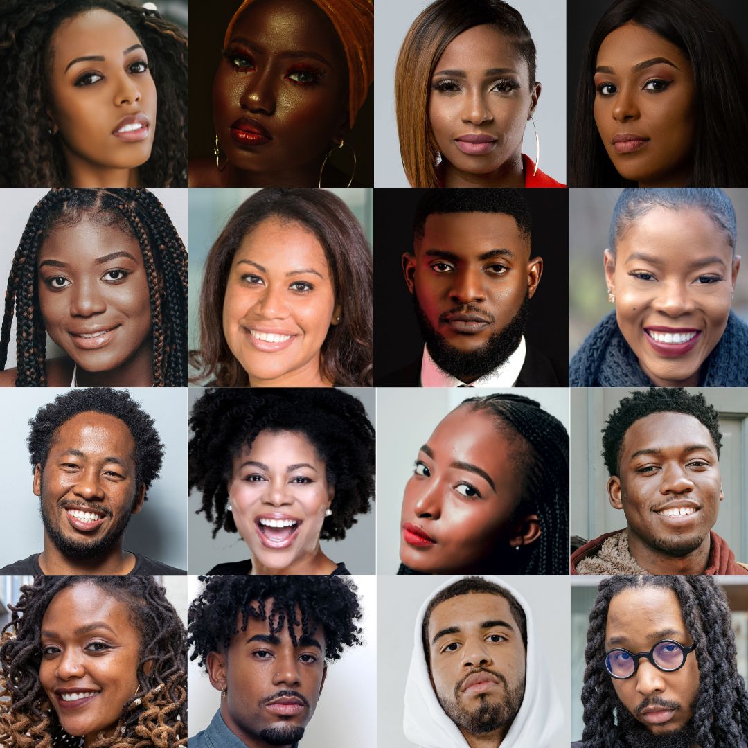 GRID OF BLACK BUSINESS OWNERS | 3D POPUP SHOP